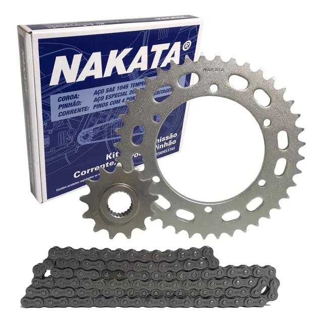 Corrente Coroa Pinhão Xtz 250 Lander 2007 Ate 2022 Nakata
