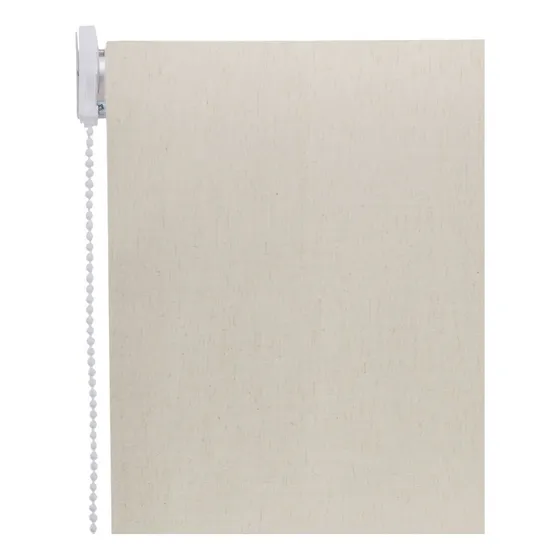 Cortina Volgen Lino Blackout Roller Color crema liso Medidas 190 cm x 120 cm