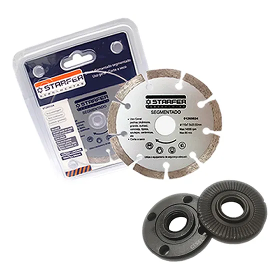 Disco Starfer Segmentado 110mm + Porca Flange Esmerilhadeira