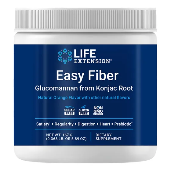 Suplemento De Fibra Life Extension Easy Fiber Glucomanano