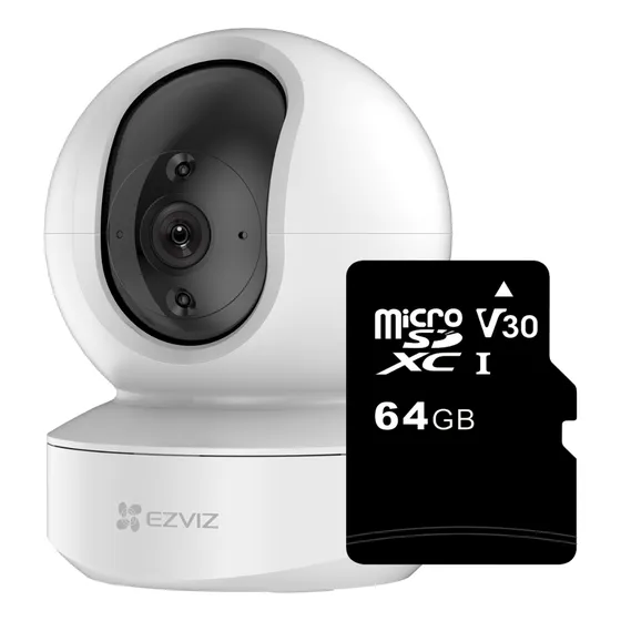 Kit Camara De Seguridad Wifi Robotica 360° 1080p + Msd 64gb