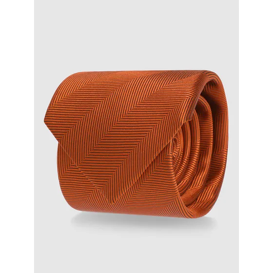 Corbata Brera Microtextura Hombre 416 Naranja Única