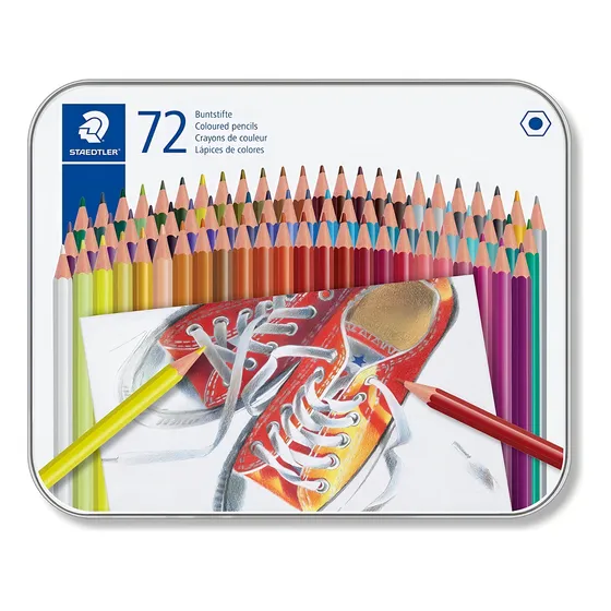 Lápices De Colores Staedtler Estuche Metálico Con 72 Piezas
