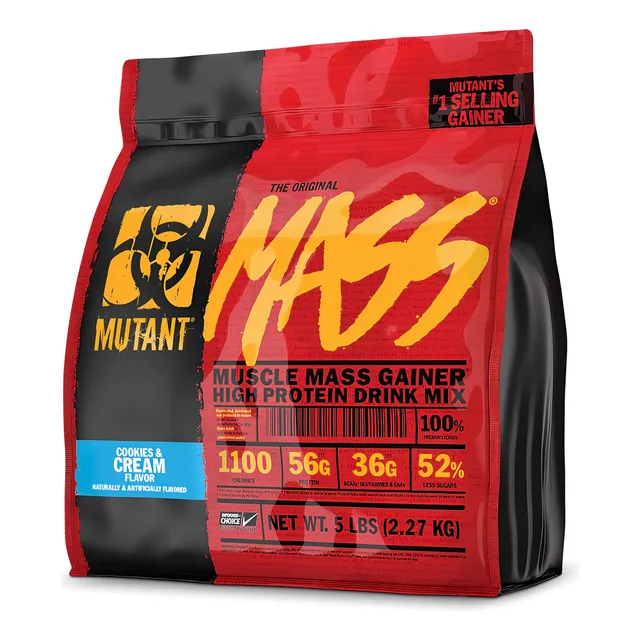 Suplemento en polvo Mutant Proteina Mutant Carbohidratos sabor cookies & cream x 2.27kg