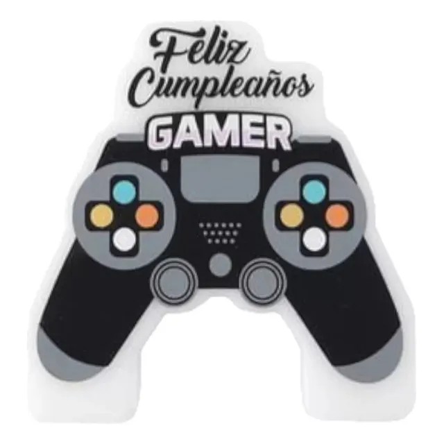 1 Vela Gamer Videojuego Cotillon Cumpleaños