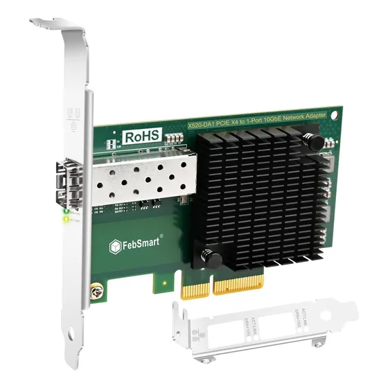 Interfaz Febsmart Pcie X4 Para El Adaptador Ethernet De De