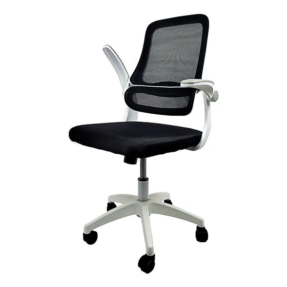 Silla Oficina Escritorio Mesh Blanca Negra Sop Lumbares Dimm