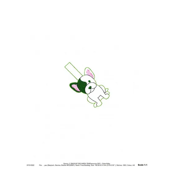 Matriz De Bordado Inb6578 French Bulldog