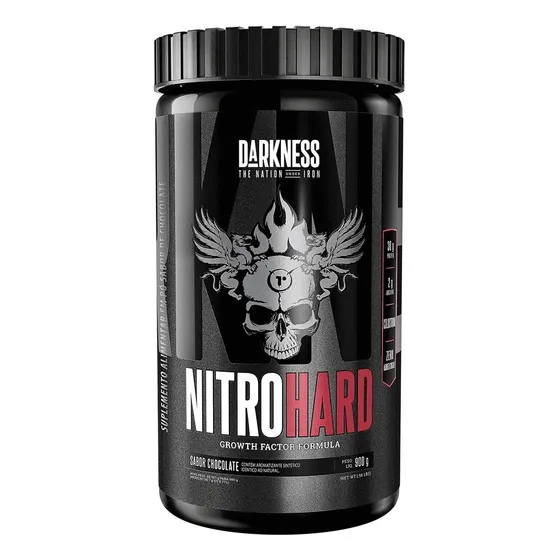 Whey Protein Darkness Nitrohard Morango 900g Pote