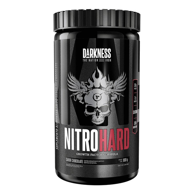 Whey Protein Darkness Nitrohard Morango 900g Pote Whey Protein Darkness Nitrohard Morango 900g Pote