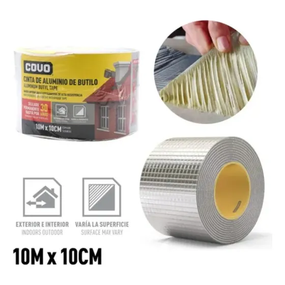 Manto Adhesivo Butilo 10mtsx10cm Covo Gs