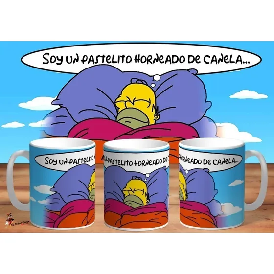 Taza Homero Simpsons Soy Un Pastelito Horneado De Canela 4k
