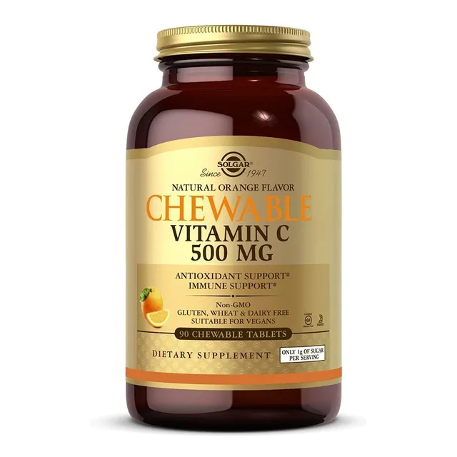 Vitamina C 500 Mg Chewable Solgar 90 Tabletas