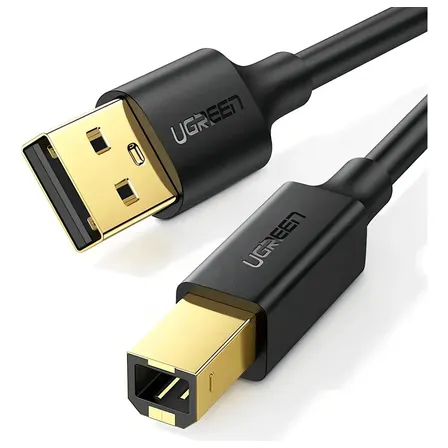 Cabo Impressora 2 Metros Usb-a B Ugreen Us135 Blindado Usb-b Preto