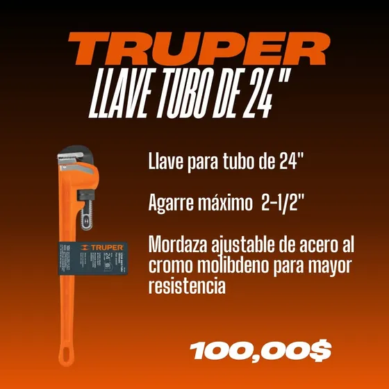 Llave De Tubo 24   Marca Truper
