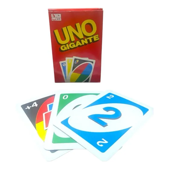 Juego De Cartas Uno Gigante Genérico Pack X 6 Unid.