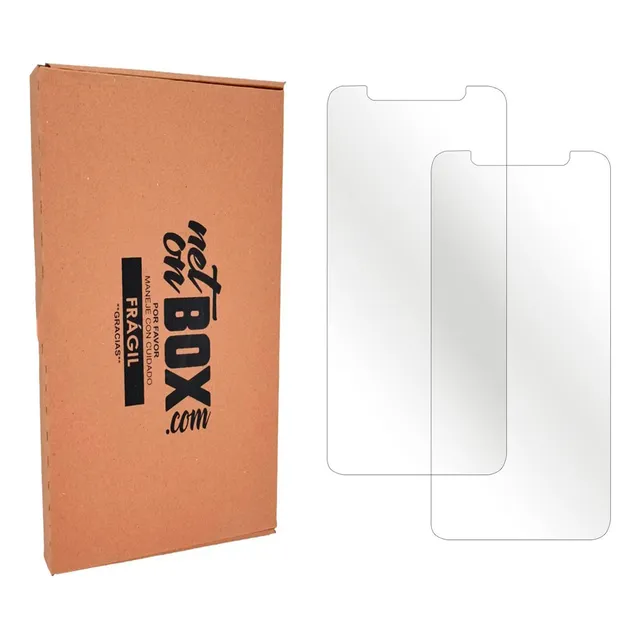 2 Pack Mica Cristal Templado 9h Para iPhone Enviado En Caja