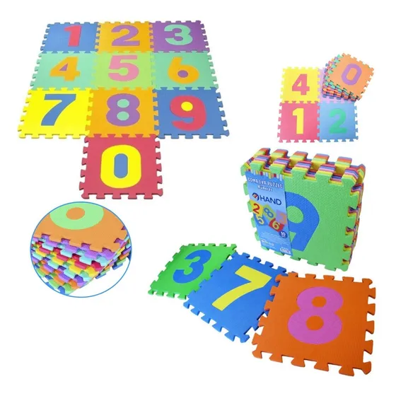 Alfombra De Foami 10 Paneles 30 X 30cm De Números Niños