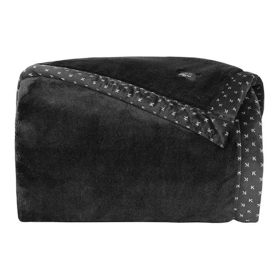 Cobertor Kacyumara 700 king cor preto com design lisa de 260cm x 240cm