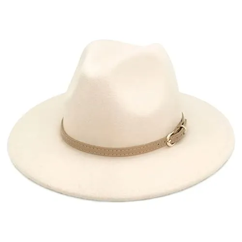 Sombrero De Ala Ancha De Fieltro Clásico Para Mujer