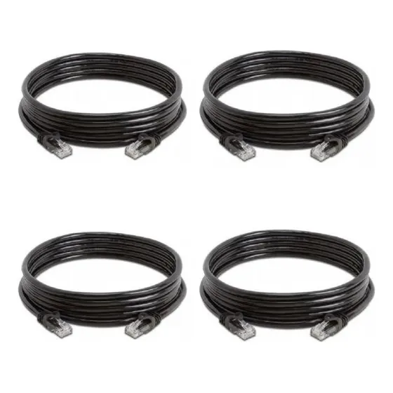 Cable De Red Patch Cord 1 Mts Pc Router Wifi Internet X 4u