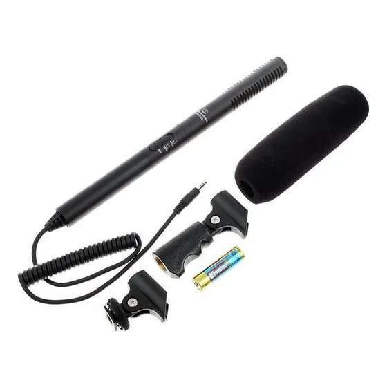 Audio Technica Atr6550 Micrófono Condenser Boom Para Cámara Color Negro