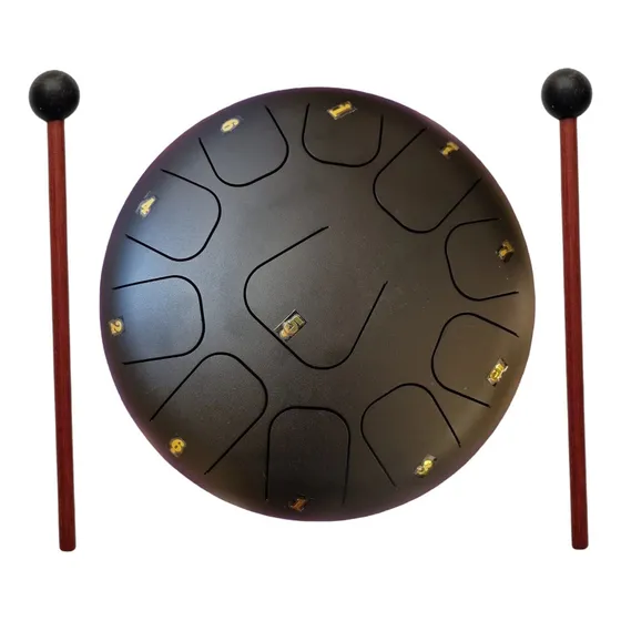 Steel Tongue Tambor Solar Melódico De Percusión 30cm 11 N Color Negro