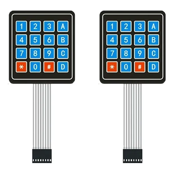 2 Piezas Teclado Matriz 4x4 Matricial Arduino