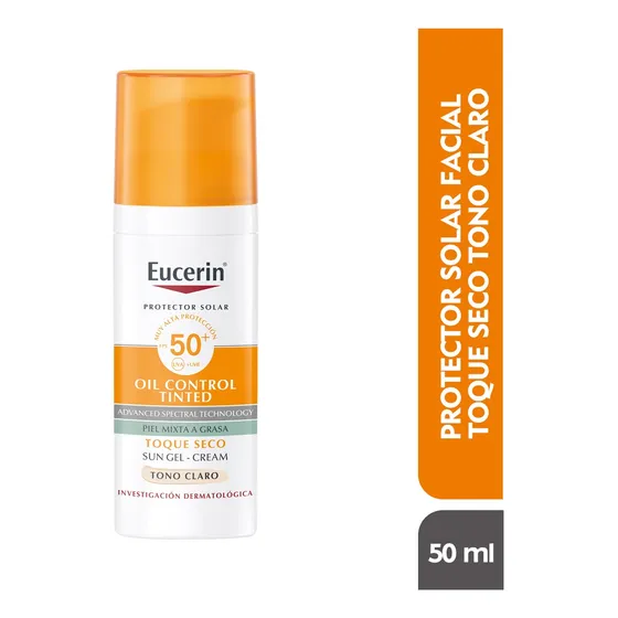 Eucerin Sun Control Protector Solar Facial Claro FPS50+ 50ml