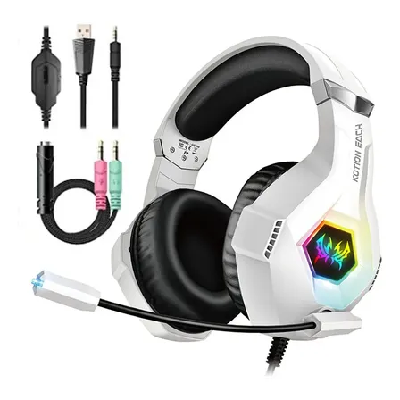 Audífonos Gamer Kotion Each Gs450 Con Micrófono White