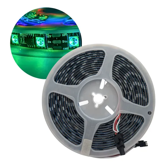 10 Tiras Negra Led Flex Pixel Rgb Programable Rayo Ws2811 5m