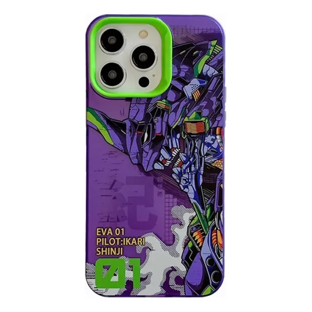 Funda De Imd Anime Evangelion Eva-01 Para iPhone + Correa