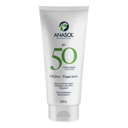 Protetor Solar Anasol Fps 50 Oil Free Toque Seco 200ml