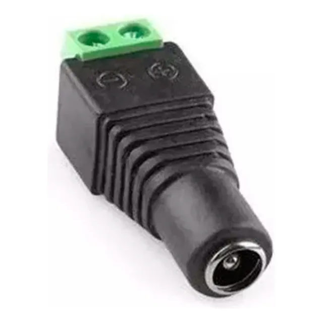 10 Conectores De Corriente Hembra Folksafe Balun Cctv Cámara