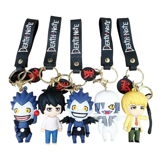 Llaveros Personajes Death Note Anime Regalo Surtido X5 Goma