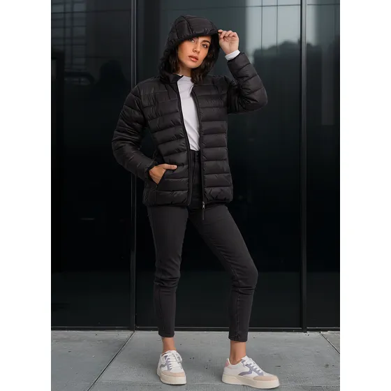 Campera Canva Puffer Acolchada De Mujer Con Capucha 210818