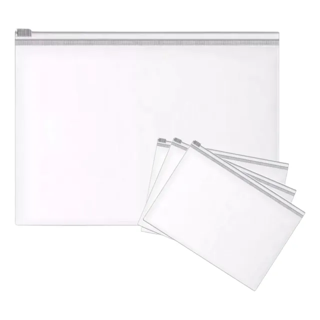 Pasta Zip Zap Transparente Bolsa Guardar Documentos 24x14