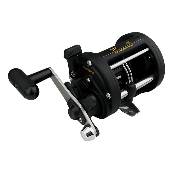 Carrete de pesca pesado Shimano Triton Tr, 200 g, 6,3 kg, 4.3:1, color negro, manivela: lado derecho de la manivela