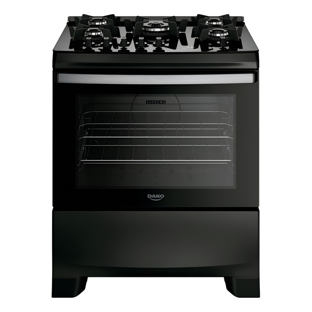 Fogão 5 Bocas Dako Supreme Black Glass Digital Bivolt Cor Preto Fogão 5 Bocas Dako Supreme Black Glass Digital Bivolt Cor Preto