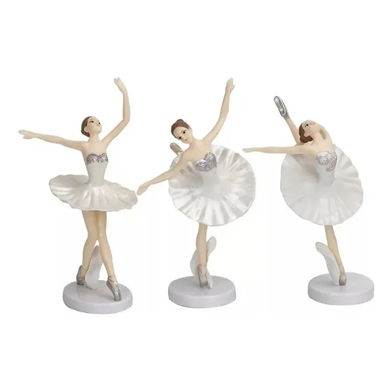 Set De 3 Figuras De Bailarina De Ballet Europea Para Decorac