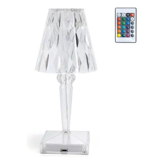 Lámpara De Noche De Cristal Control Táctil 16 Colores Usb Lámpara De Noche De Cristal Control Táctil 16 Colores Usb