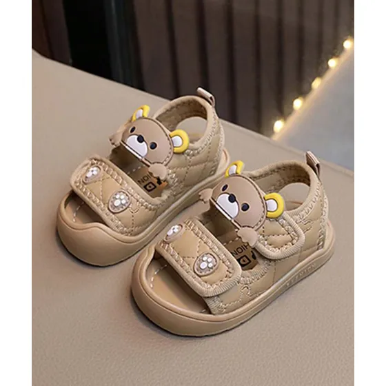 Sandalia De Niño En Tendencia Oso Bear Color Marrón Talla24