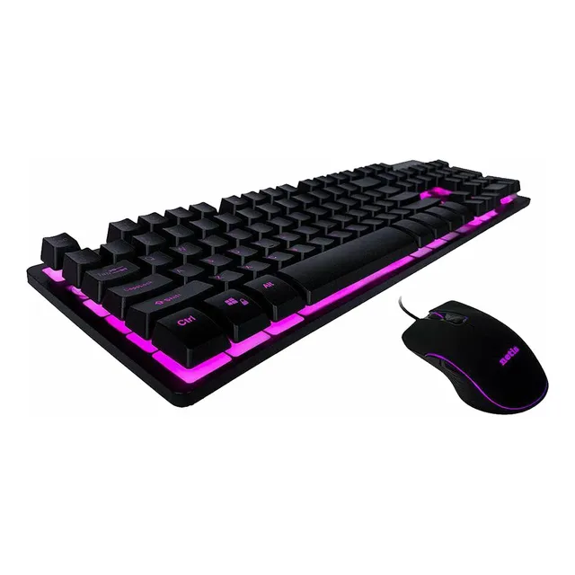 Netis Kit Teclado Y Mouse Para Juegos Modelo Km7101 Teclado Led Con 3 Colores Ajustables / Diseño Ergonómico Con Sensación Mecánica