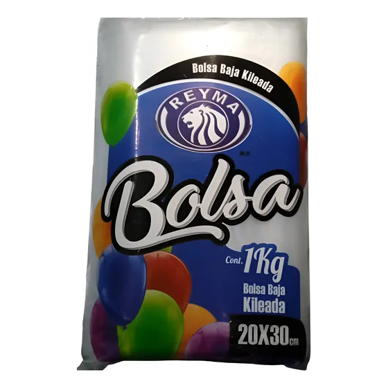 Bolsa De Plástico Transparente Baja 20x30 Kileada Reyma 1kg
