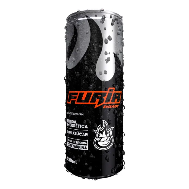 Bebida Energética Con Azúcar Furia  250 Ml 2 Unidades