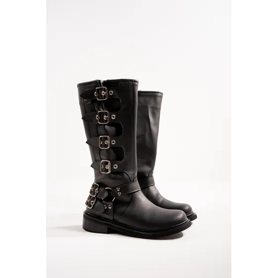 Bota Biker Vita Bella Mujer Cuero Ecológico - Suso