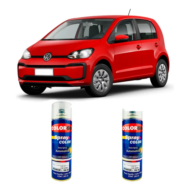 Spray Automotiva Vermelho Flash Vw + Verniz 300ml