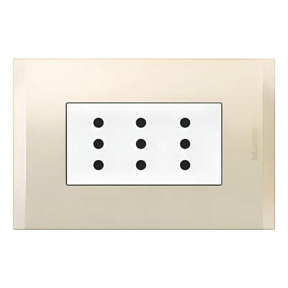 Enchufe Hembra Emb.triple Nobile 10a Blanco/perla Color Blanco Perla