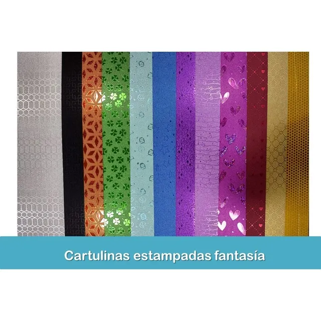 Cartulina Escarchada Fantasia. Pack 2 Pliegos