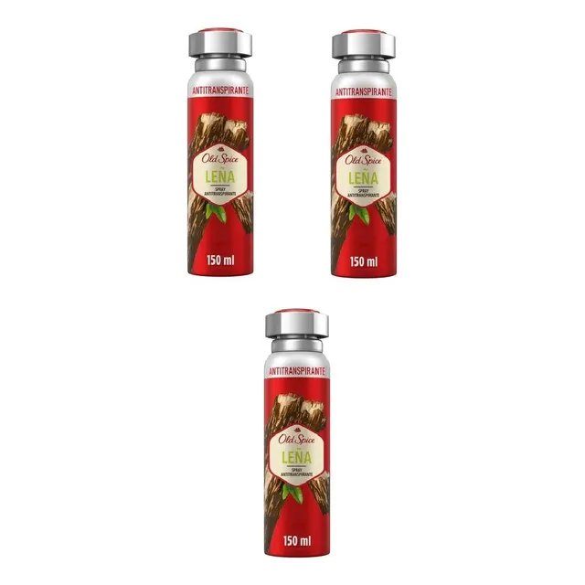 Desodorante Old Spice Leña Spray 150 Ml Pack X 3 Unidades